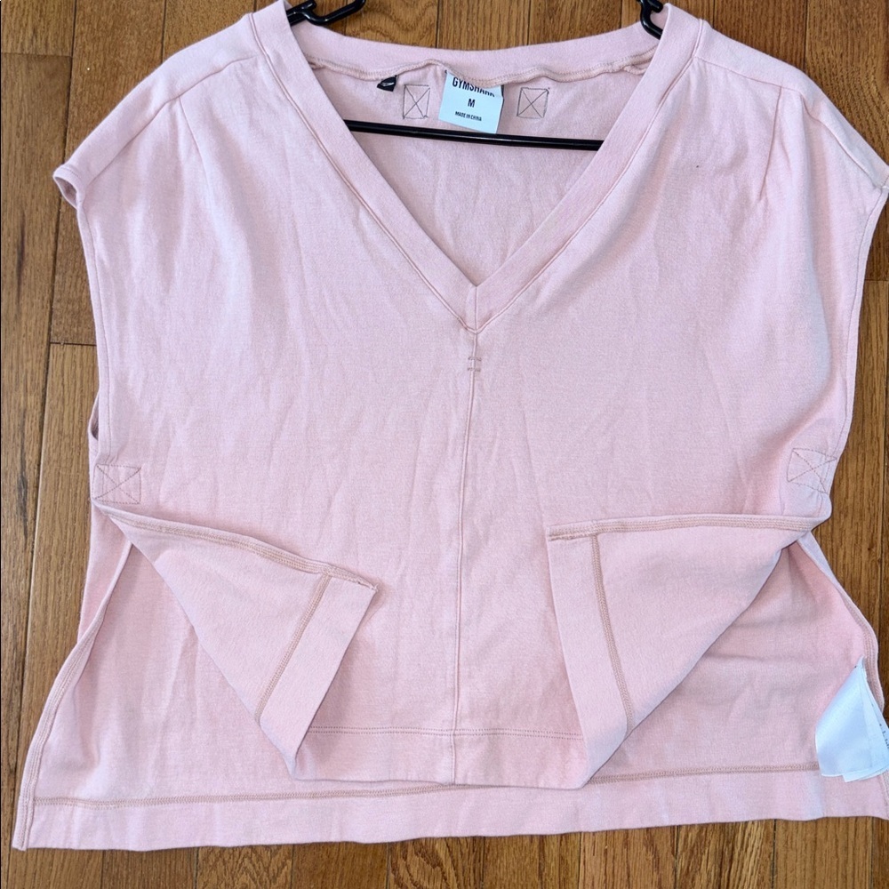 Gymshark Blush Pink Shirt Size Medium Athletic Apparel Top - Picture 5 of 12